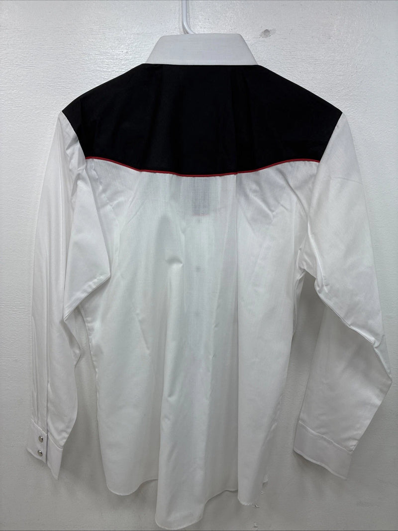 New Women’s Country Charmer flame Design Long Sleeve Pearl Snap Medium YY-74