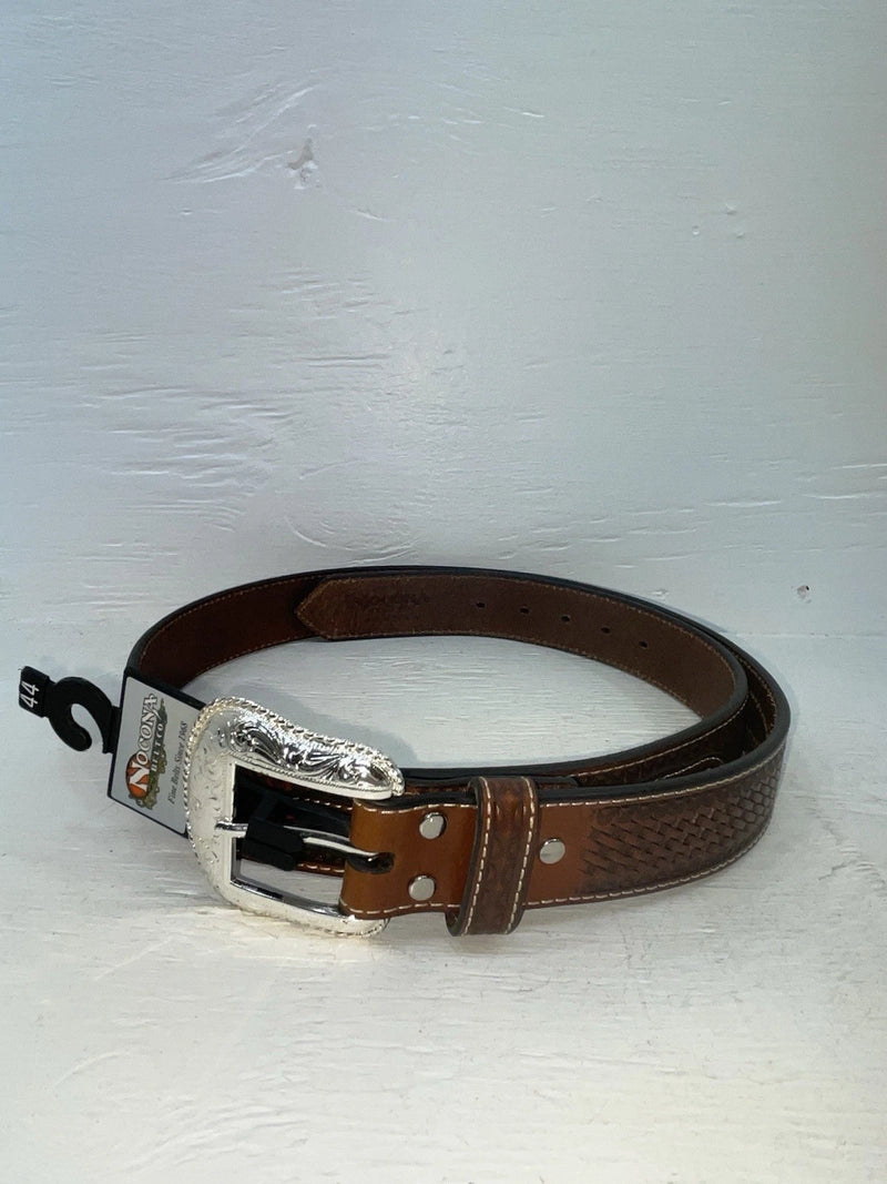New Brown Genuine Leather Nocona Tooled And Pendent 44” Belt #N2411608 NN-129