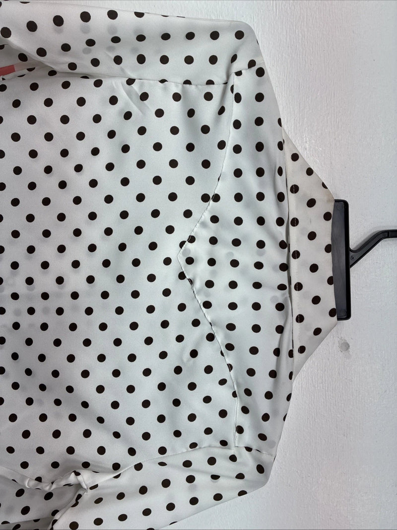 New Women’s Dickson Jenkins Polkadot Long Sleeve Pearl Snap Size 32 MM-3
