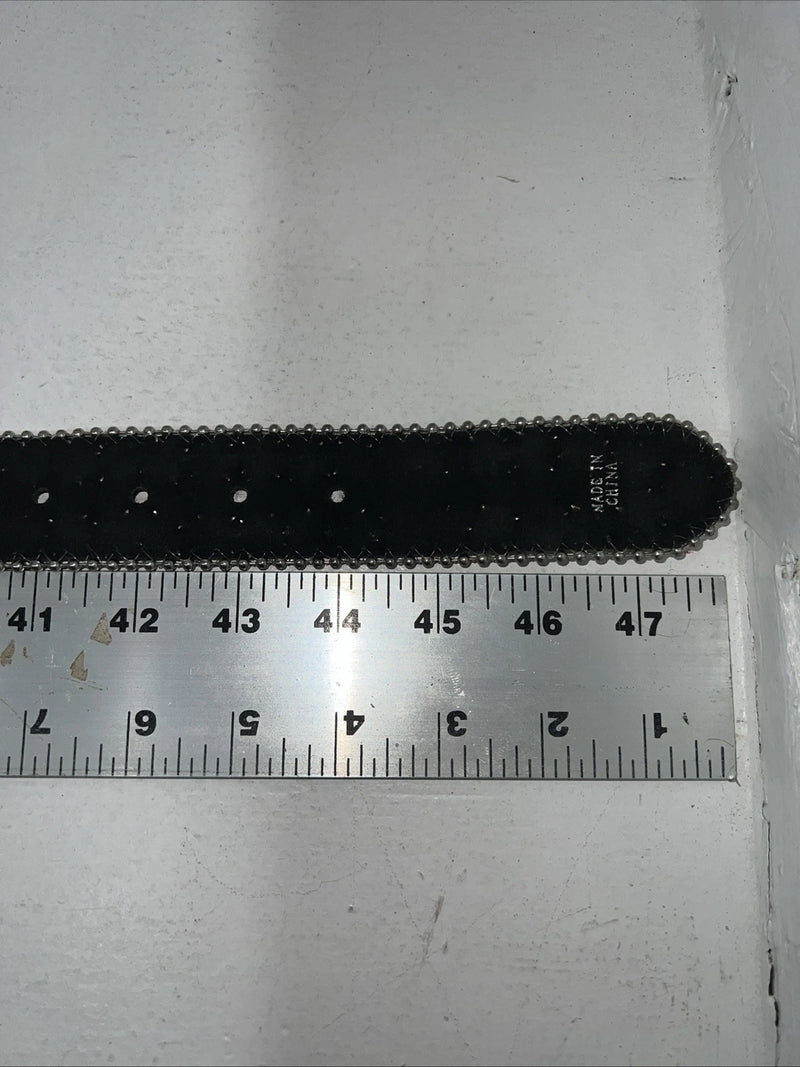 New Black Nocona Genuine Leather Bling Belt Large #N3424601 W-15
