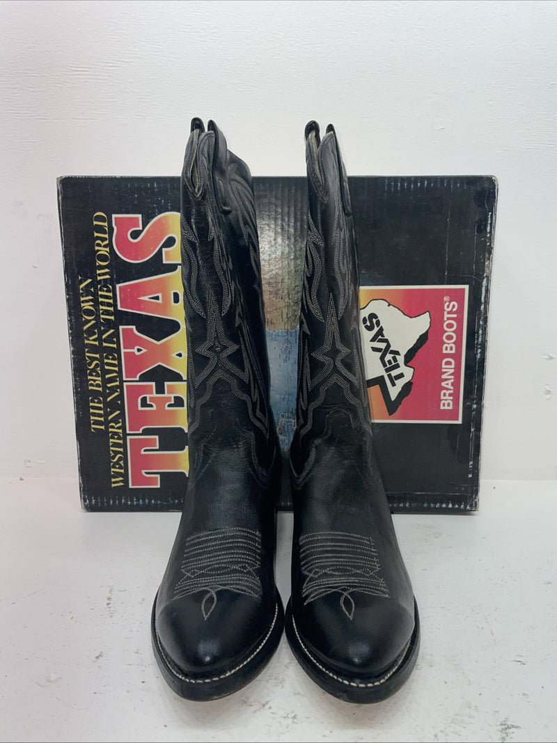 New Men’s Black Texas Brand Cowboy Boots. 7800 11 D. 8-51