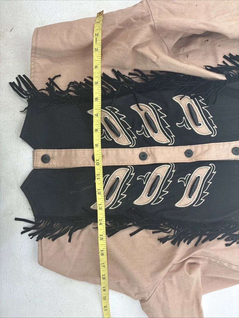 New Women’s 1849 RanchWear Western Fringe Long Sleev Button Up XL TT-38