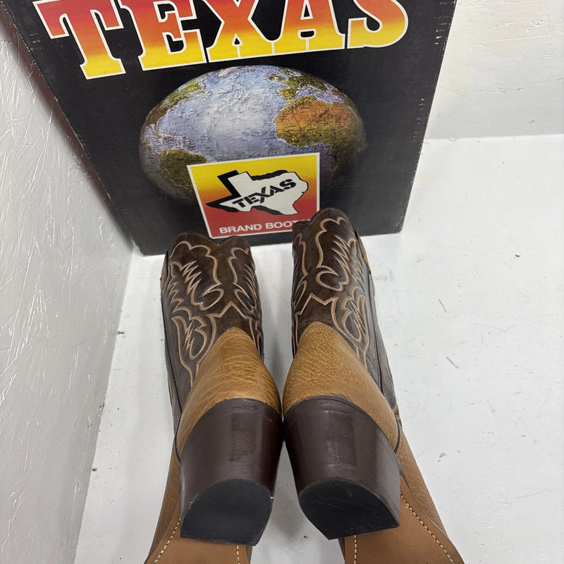 New Brown Texas Boots 8.5  3-12