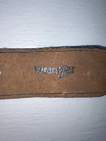 New Black Genuine Leather Wrangler Pink And Pendent 30” Belt #621000 JJ-99