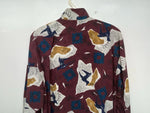 New Men’s Maroon Cowboy Threads Long Sleeve Button Up Shirt M #7904 3B-56