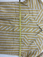 New Men’s Fenton Yellow Stripe Long Sleeve Pearl Snap 16 Large CC-69