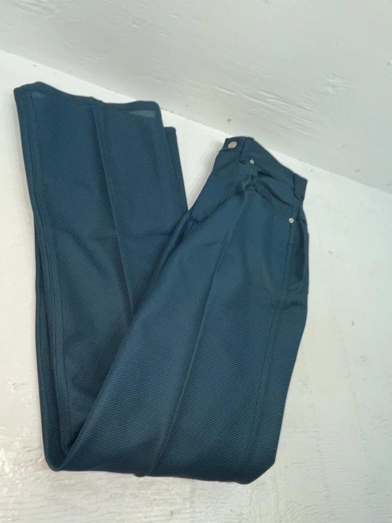 New Vintage Blue Polyester Pants #2624 3A-10