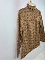 New Women’s Panhandle Slim Brown Designed Long Sleeve Zip Up Size 14 YY-111