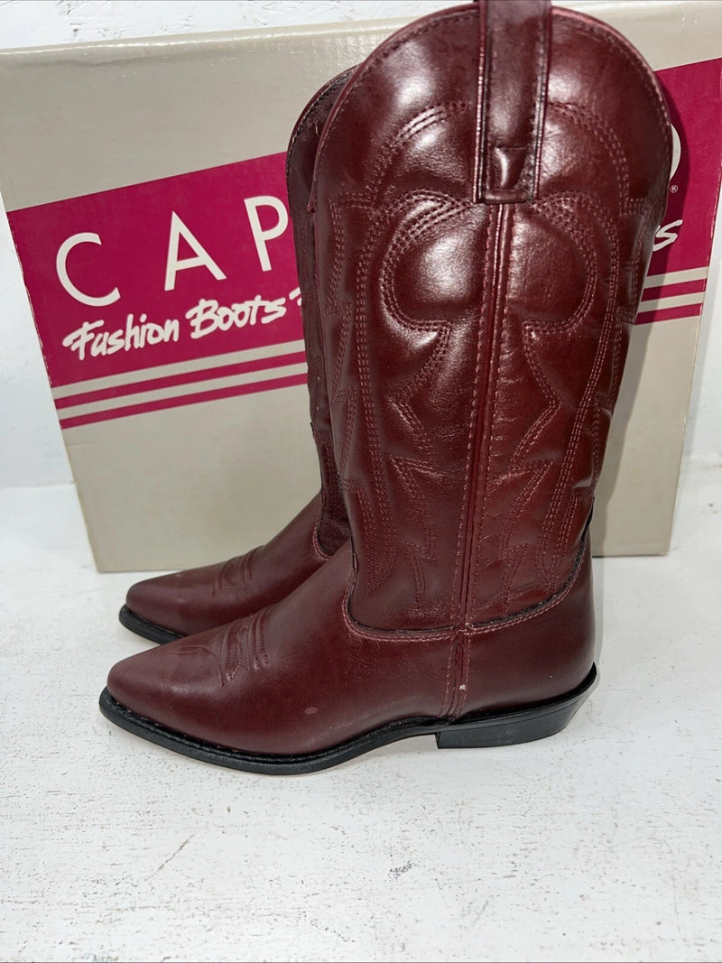 New Woman’s Wine Capezio Cowboy Boots. L 553 6.5 6 1/2 M. 19-129