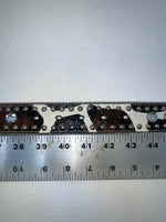 New Cow Print Genuine Leather Blazin Roxx Silver Bling L Belt #N3511662 Z-61