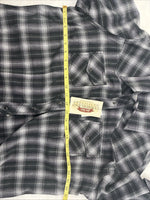 New Girls Cumberland Black plaid Long Sleeve Pearl Snap Size 2XL CC-121