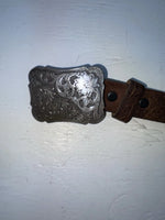 New Brown Genuine Leather Chambers Tooled 24” Belt #WY402 NN-10