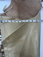 NOS Tan Show Chaps With Fringe Adjustable Waist 38 L-43
