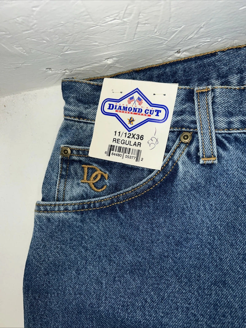New Women’s Diamond Cut Regular Fit Gusset Denim Jeans. 11/12x36 L-4