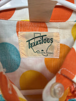 New Women’s TexasTogs Polkadot Long sleeve Pearl Snap Size 38 MM-51