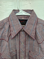 New Teens Champion Western Red Design Long Sleeve Pearl Snap Size 16 CC-105