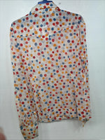 New Women’s Tem Tex Polkadot Long Sleeve Pearl Snap Size 38 II-84