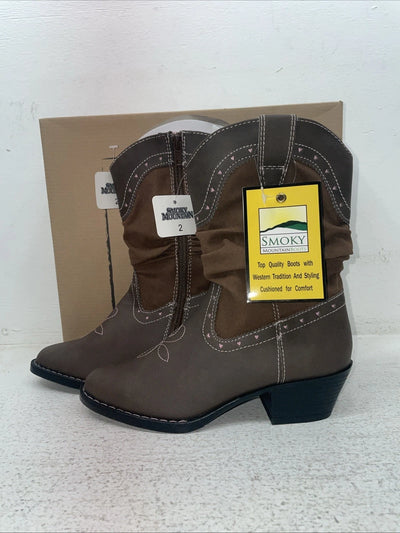 New Youth Brown Smoky Mountain Cowboy Boots. 1122 C 2. 22-103
