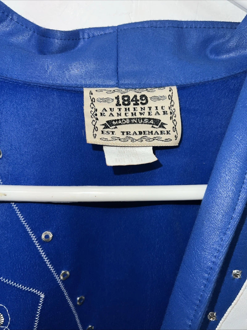 New Women’s 1849 Authentic Ranchwear Blue Western Show Jacket L UU-65