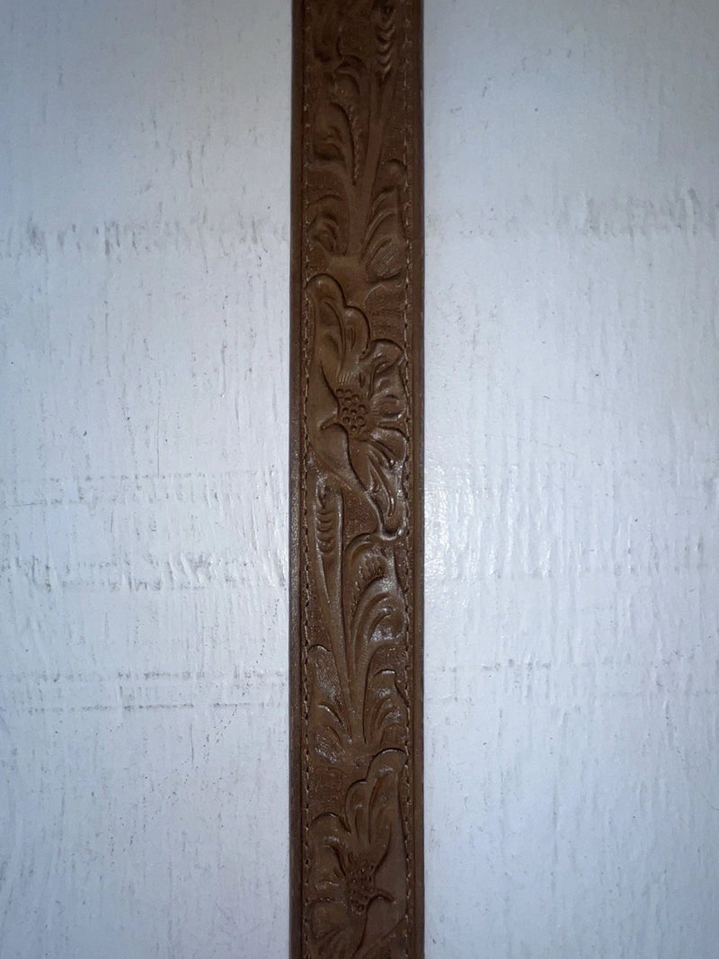 New Brown Genuine Leather Acme Tooled 28” Belt #5022 JJ-161
