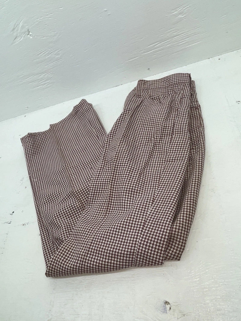New Vintage Red And White Checkered Lee Polyester Pants #2600362 SS-74