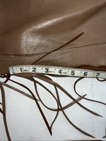 NOS Brown Show Chaps With Fringe Adjustable Waist 33” I-64