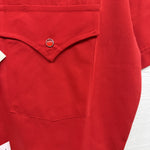 New Men’s ELY CattleMan Red short sleeve pearl snap 14.5 small B-72