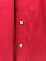 New Men’s Wrangler Red Long Sleeve Button Up Shirt Medium J-85