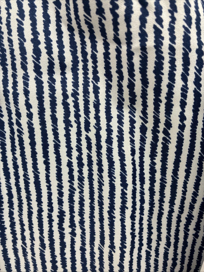 New Men’s Dickson Jenkins Blue White Stripe Long Sleeve Pearl Snap Medium T-90