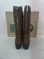 New Youth Brown Texas Brand Cowboy Boots. B 191 5.5 5 1/2 B. 2-142