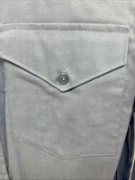 New Men’s H Bar C Blue Jean Long Sleeve Button Up 16 Large V-31
