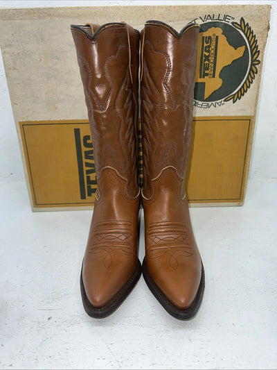 New Women’s Brown Texas Brand Cowboy Boots. 4422 6 M. 20-137