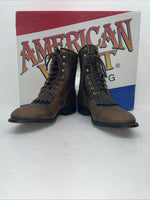 New Women’s Brown American West Cowboy Boots. 5975 8.5 8 1/2 M. 16-99