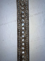 New Brown Genuine Leather Nocona Silver Bling Tooled 28” Belt #N2463448 NN-12