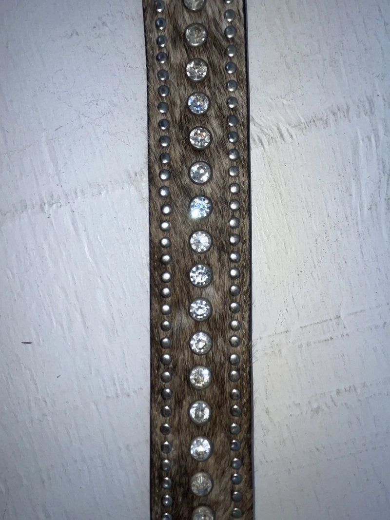 New Brown Genuine Leather Nocona Silver Bling Tooled 28” Belt #N2463448 NN-12