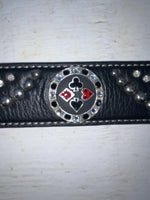 New Black Genuine Leather Nocona Cards Bling M Belt #N3415001 Z-114￼