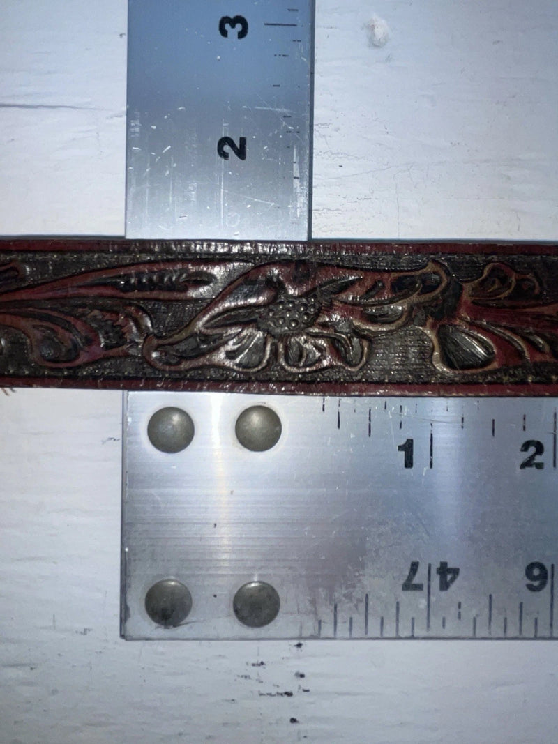 New Brown Genuine Leather Acme Tooled 28” Belt #5022 JJ-163