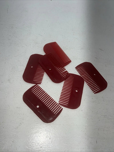 New Red Mini Horse Combs Set Of 6 D-508