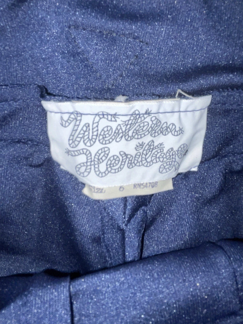 New Vintage Blue Western Heritage Polyester Pants #G31 ZZ-61
