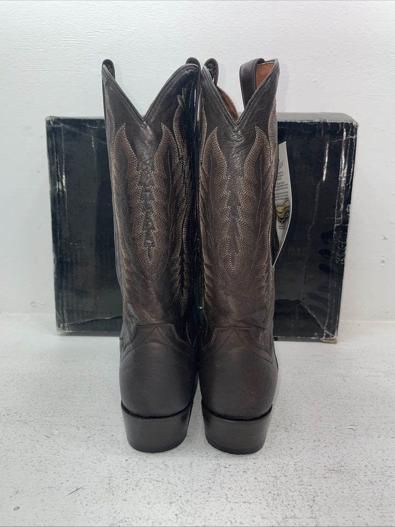 New Men’s Brown Dan Post Cowboy Boots. 2293 9 E W. 4-82