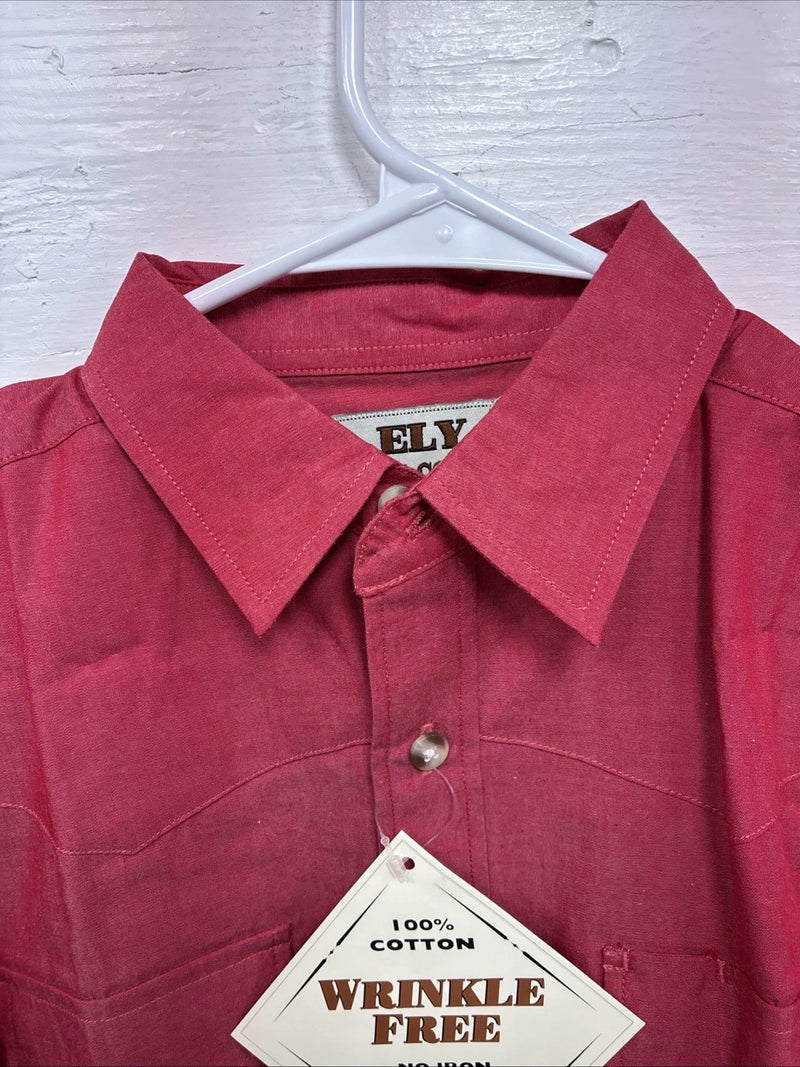 New Kids ELY Classic Pink Long Sleeve Button Up Size Medium DD-22