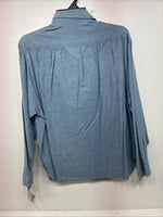 New Women’s Pioneer Wear Blue Long Sleeve Button Up Size 14 KK-116