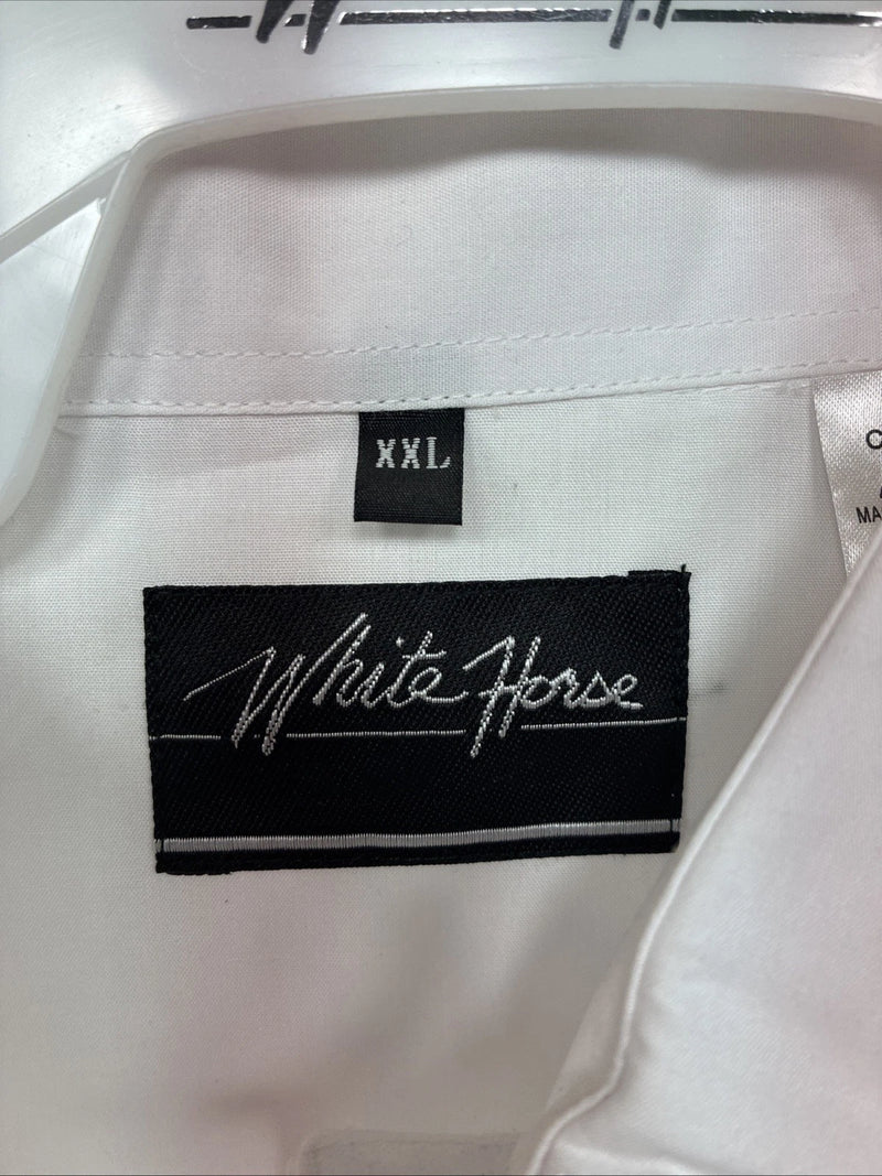 New Women’s White Horse White Gem Long Sleeve Pearl Snap 2XL GG-90