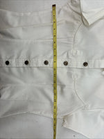 New Women’s Denũm Jeans White Short Sleeve Pearl Snap Shirt Small MM-72