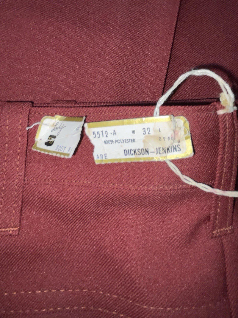 New Vintage Red Dickson Jenkins Polyester Pants #5512 ZZ-24