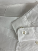New Classix White Long Sleeve Button Up English Shirt 14-14.5 Small X-93