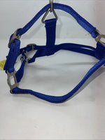 New Tough 1 Blue Nylon Satin Hardware Full Horse Halter #50-2031 3C-13
