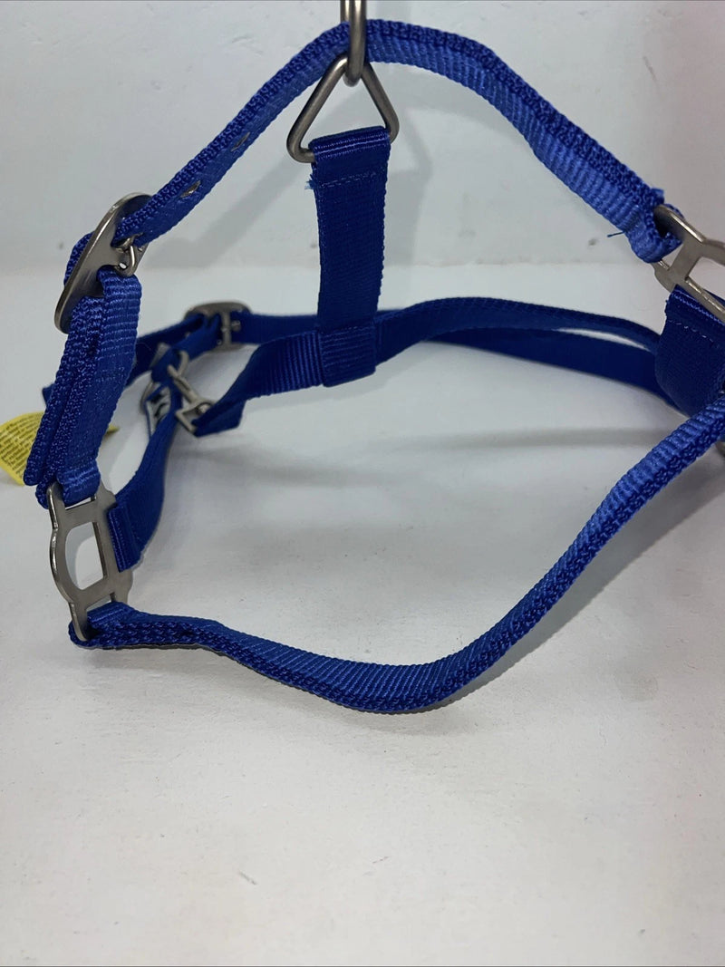 New Tough 1 Blue Nylon Satin Hardware Full Horse Halter #50-2031 3C-13