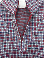 New Wims Panhandle Slim Blue Red Long Sleeve Zip Up Size 16 3B-6