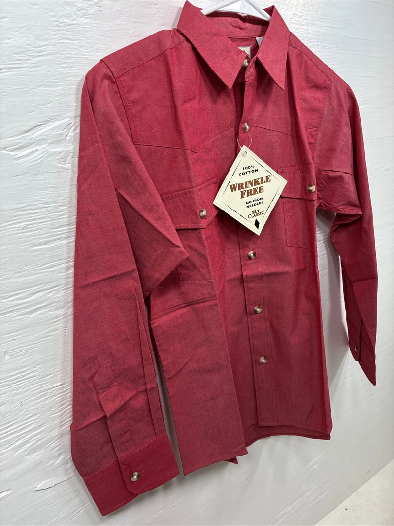 New Kids ELY Classic Pink Long Sleeve Button Up Size Medium DD-22